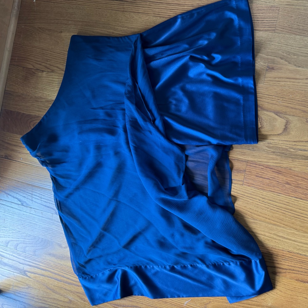 Elegant Blue Satin Dress